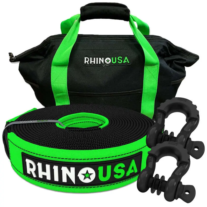 Rhino Usa 20Ft Tow Strap/Shackles Combo 1