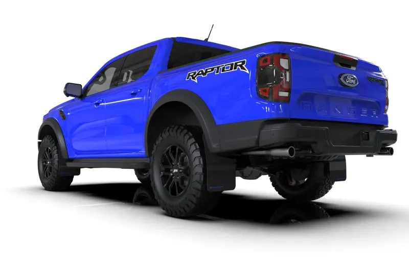 Rally Armor 23-25 Ford Ranger Raptor Black Ur Mud Flap Blue Logo 1