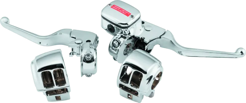Bikers Choice 96-07 Flh/Flt Chrome Handlebar Control Kit W/O Switches 11/16 Bore W/Audio 1