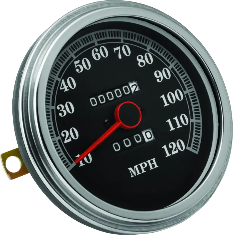 Bikers Choice 91-95 Softail Black Face Speedo With Dome Lens 2240:60 Front Drive Cast Dash Only 1