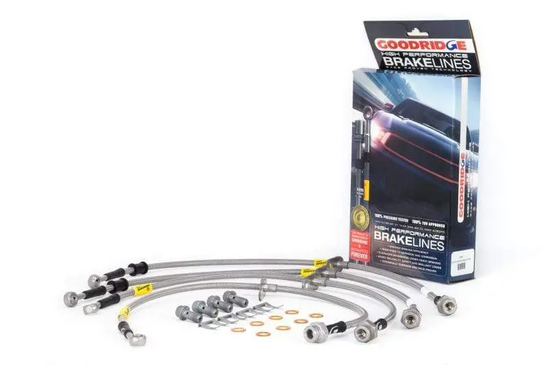Goodridge 17-21 Honda Civic Hatchback Stainless Steel Brake Line Kit 1