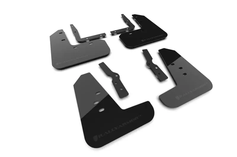 Rally Armor 2024+ Ford Mustang Black Ur Mud Flap W/ Metallic Black Logo 1