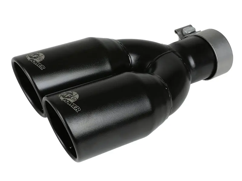 Afe Mach Force-Xp 409 Stainless Steel Clamp-On Exhaust Tip 2.5In Inlet 3.5In Outlet - Black 1
