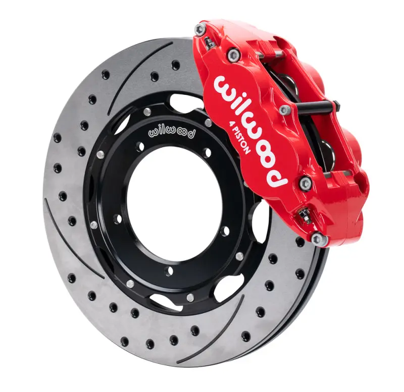 Wilwood 69-74 Porsche 911 Front Superlite Brake Kit 3In Mt Drilled & Slotted Face - Red 1