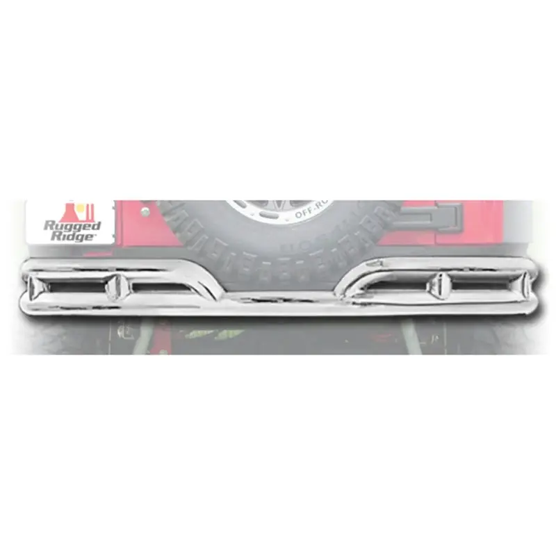 Rugged Ridge 3In Double Rear Tube Bumper 07-18 Jeep Wrangler 1