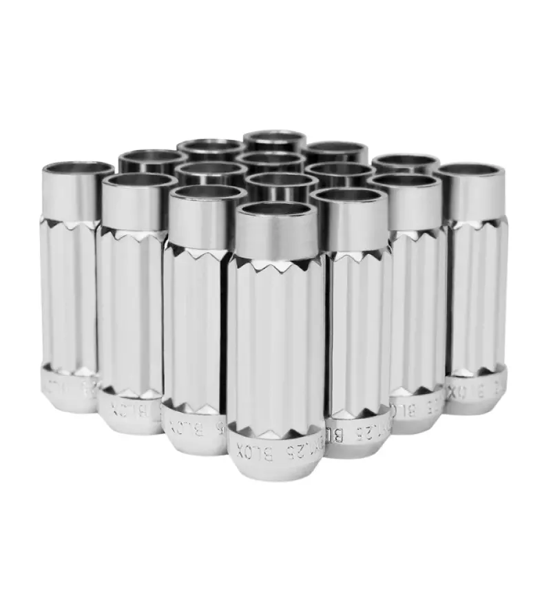 Blox Racing 12-Sided P17 Tuner Lug Nuts 12X1.25 - Chrome Steel - Set Of 16 1