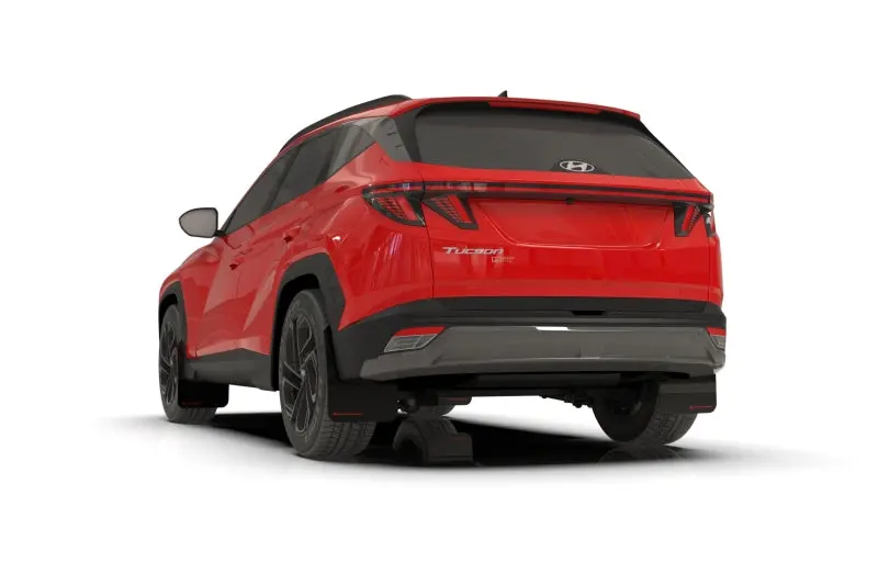 Rally Armor 2025 Hyundai Tucson Ice Xrt Black Ur Mud Flap - Red Logo 2