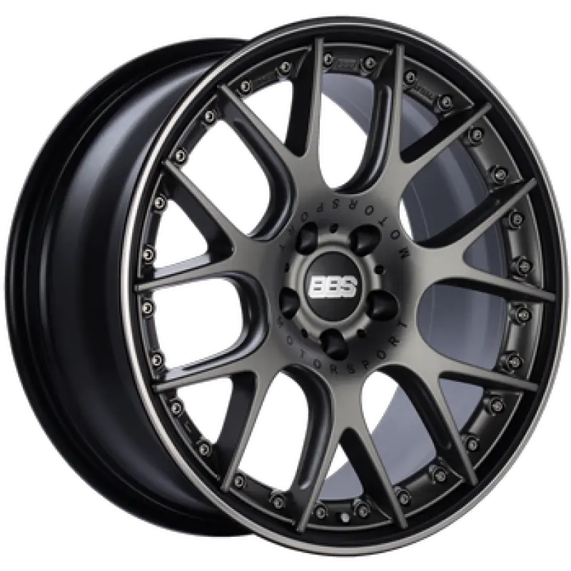 Bbs Ch-Rii 21X9 5X112 Et32 Satin Black Center Platinum Lip Ss Rim Prot Wheel Pfs Req W/Ms Etching 1
