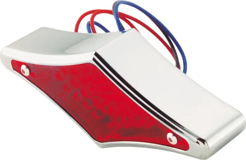 Bikers Choice Chrome Diamond Led Taillight Red Lens Universal Custom 1