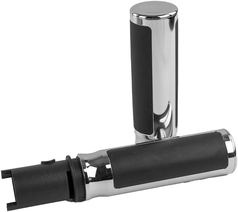 Bikers Choice Billet Cushioned Grips Throttle-By-Wire Chrome 1