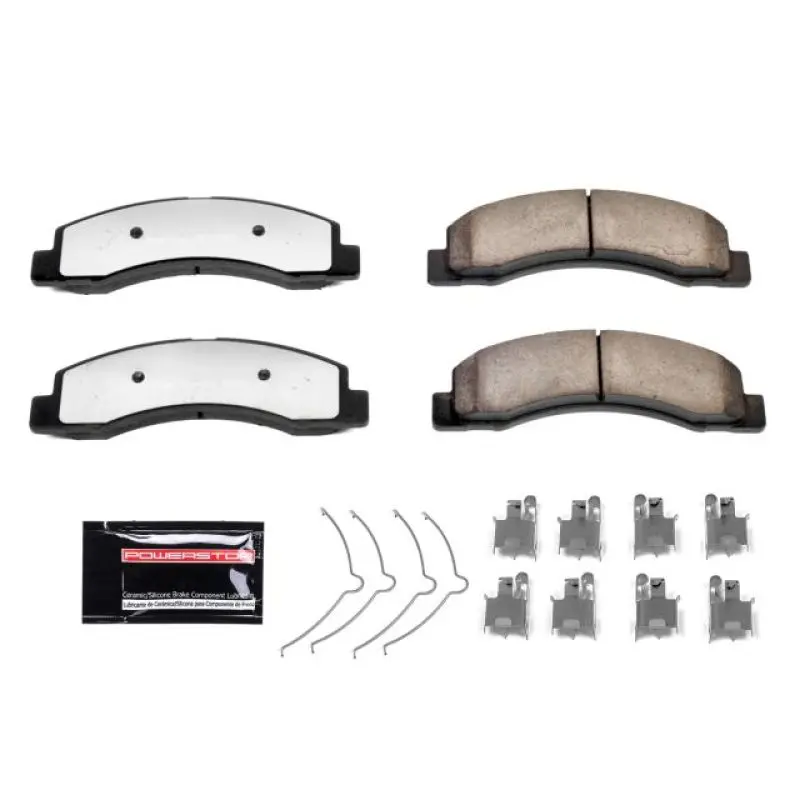 Power Stop 00-05 Ford Excursion Front Z36 Truck & Tow Brake Pads W/Hardware 1