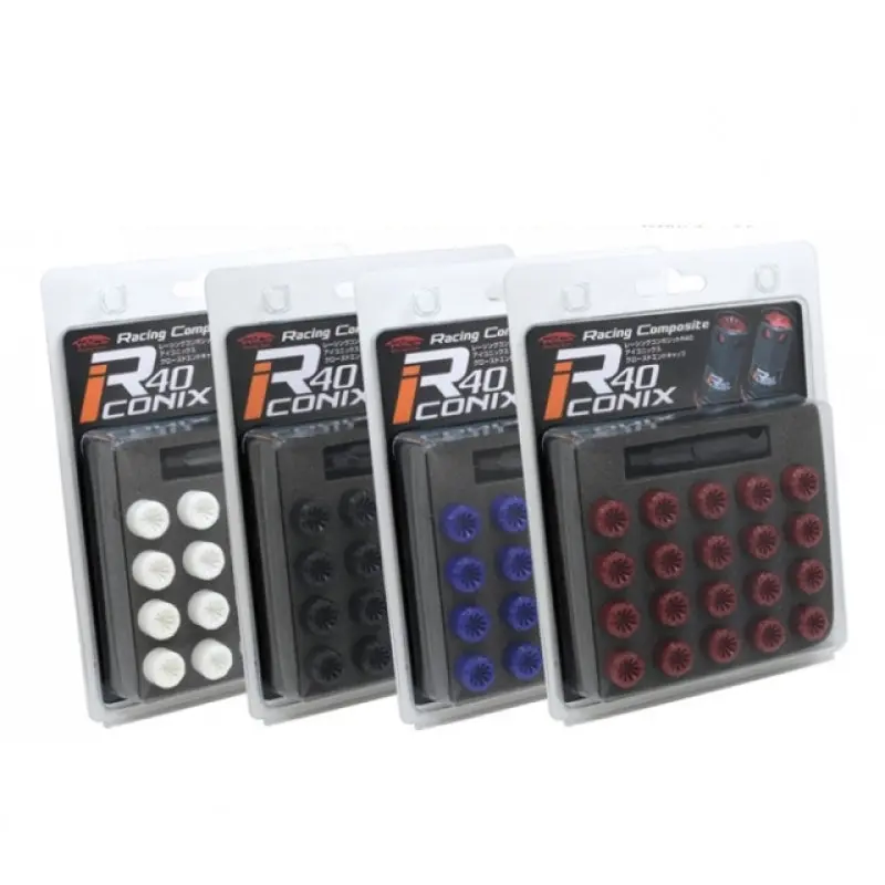 Project Kics 12X1.50 R40 Iconix Plastic Caps Black - 20 Pcs 1