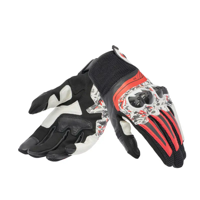 Dainese Mig 3 Unisex Leather Gloves Black/Red Spray/White - Xl 2