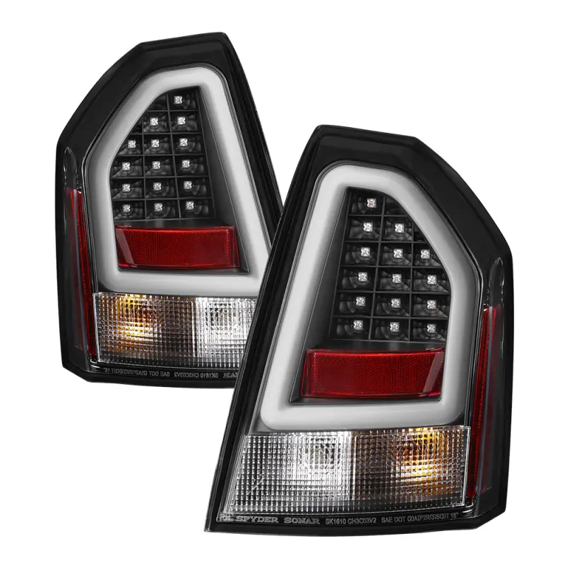 Spyder Chrysler 300C 05-07 V2 Light Bar Led Tail Lights - Black Alt-Yd-C305v2-Led-Bk 1
