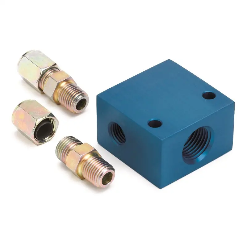 Autometer Temperature Manifold Adaptor For 3/8 O.D. Tubing 1