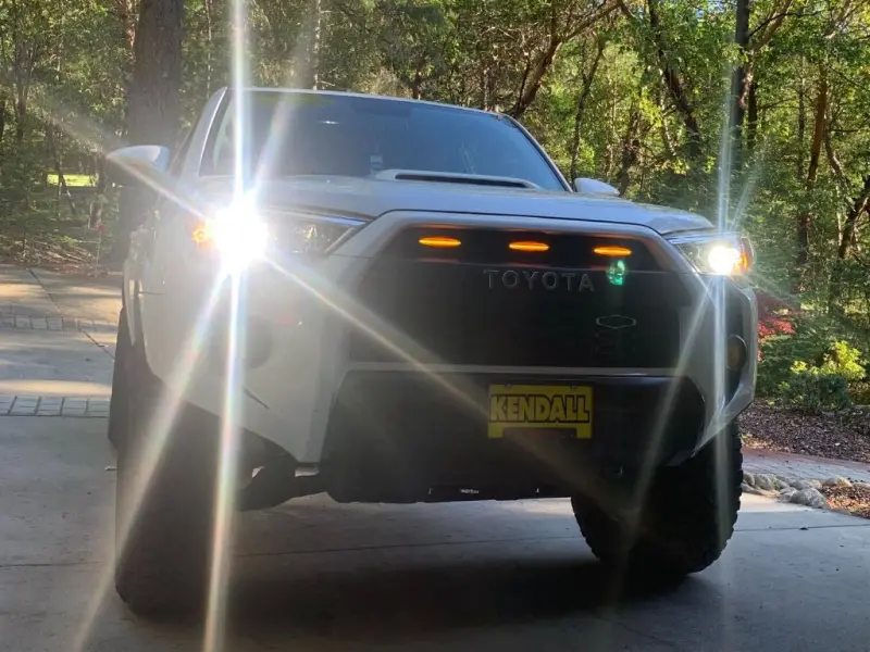 Cali Raised 14-24 Toyota 4Runner Grille Raptor Led Light Kit - Amber / With Add A Fuse 1