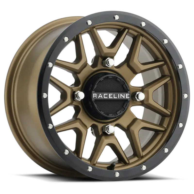 Raceline A94bz Krank 14X7in / 4X110 Bp / 10Mm Offset / 83.8Mm Bore - Bronze & Black Lip Wheel 1