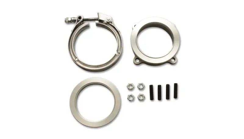 Vibrant Gt Series Turbo Adapter 3In 4 Bolt To 3In V-Band Flange W/ V-Band & V-Band Clamp 1
