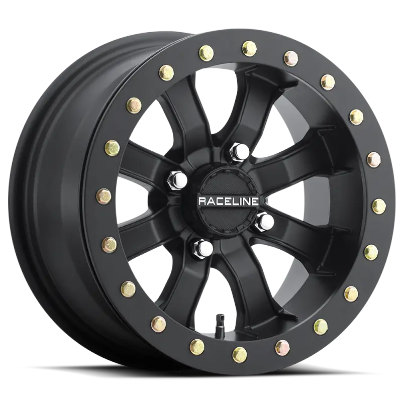 Raceline A71b Mamba 14X7in / 4X156 Bp / 5Mm Offset / 132.5Mm Bore - Satin Black Beadlock Wheel 1
