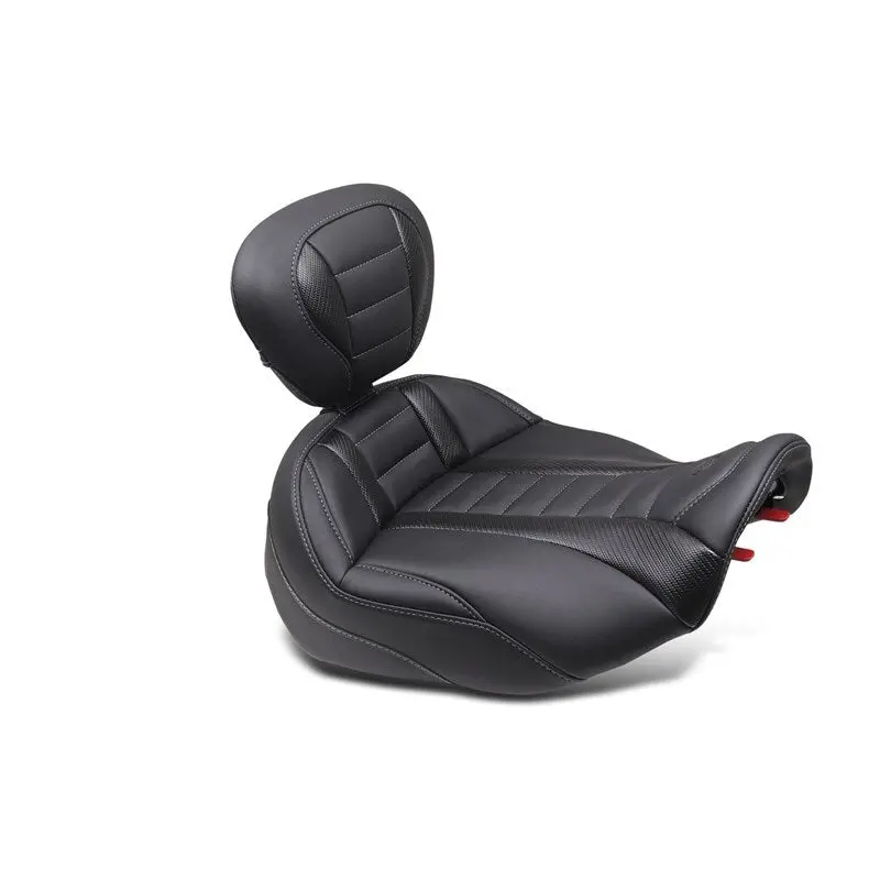 Mustang 23-24 Hd Cvo Rd Glide(St), 2024 Rd Glide And Str Glide Pass Arm Backrest - Black/Gray Stitch 1