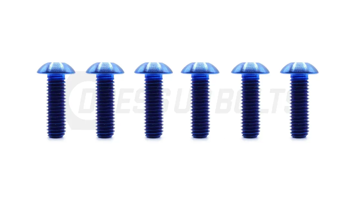 Dress Up Bolts Titanium Hardware Steering Wheel Kit - Button Head Design 1