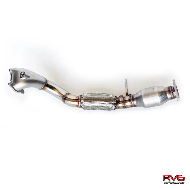 Rv6 Performance Bellmouth Downpipe Hfc Kit For 12-15 Honda Civic Si 1