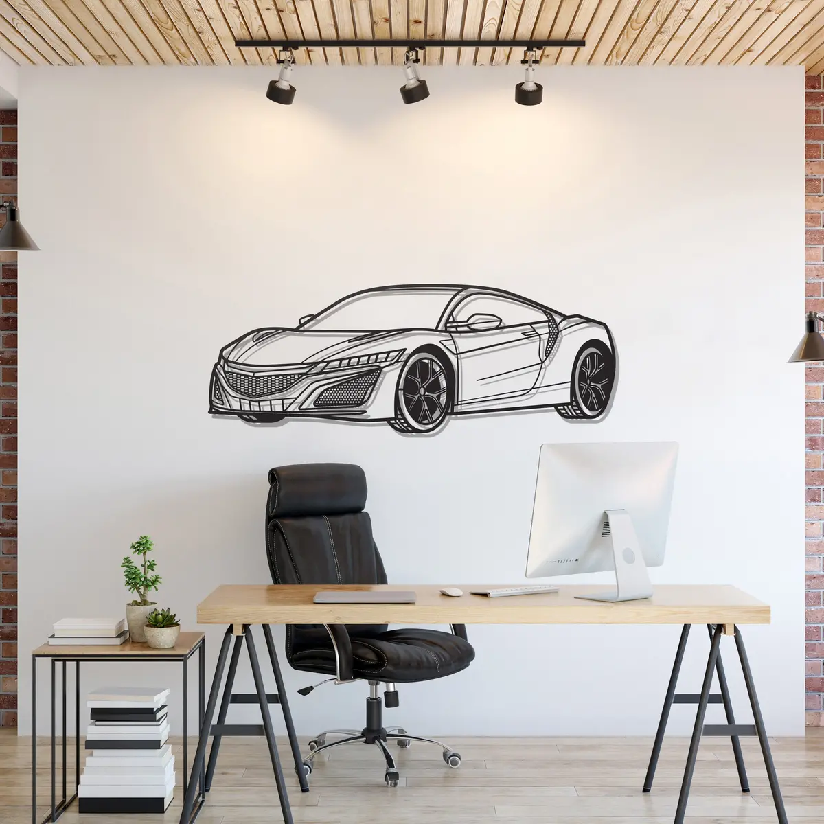 2017 Nsx Perspective Metal Car Wall Art - Mt1213 1