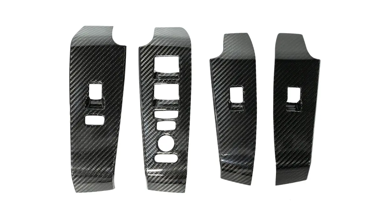 Olm Le Carbon Fiber Window Switch Panel Covers (Set Of 4) - 2022+ Fl Honda Civic / Fl5 Type R 1