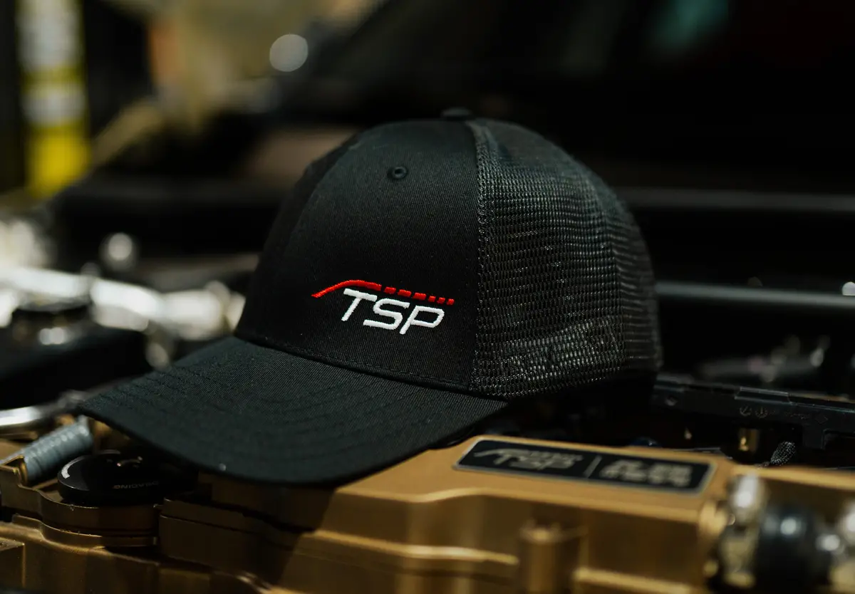 Tsp Black Mesh Hat W/ Abbreviated Logo 1