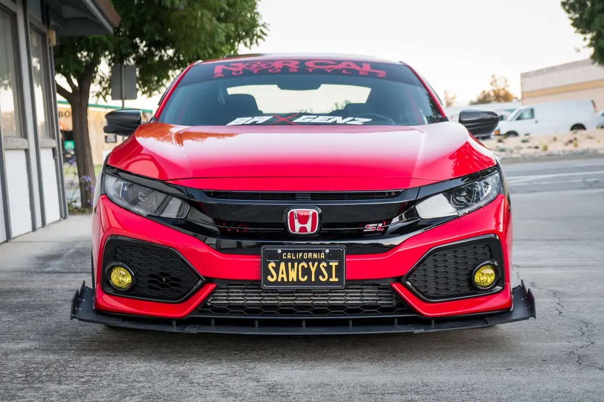 Epsilon+ Front Splitter For 17-20  Honda Civic Si Coupe/Sedan [Fc1/Fc3] 1