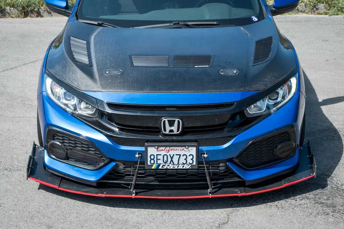 Epsilon+ Front Splitter For 17-21 Honda Civic Hatchback Sport [Fk7] 1