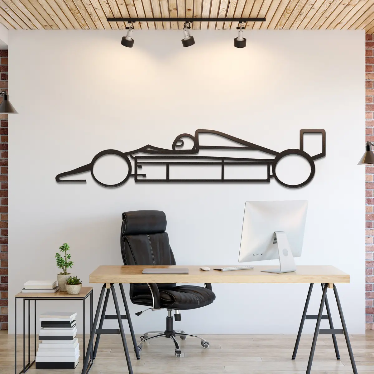 Vintage 1980 Formula 1 Metal Wall Art – Retro Racing Car Decoration (Model MT0974)
