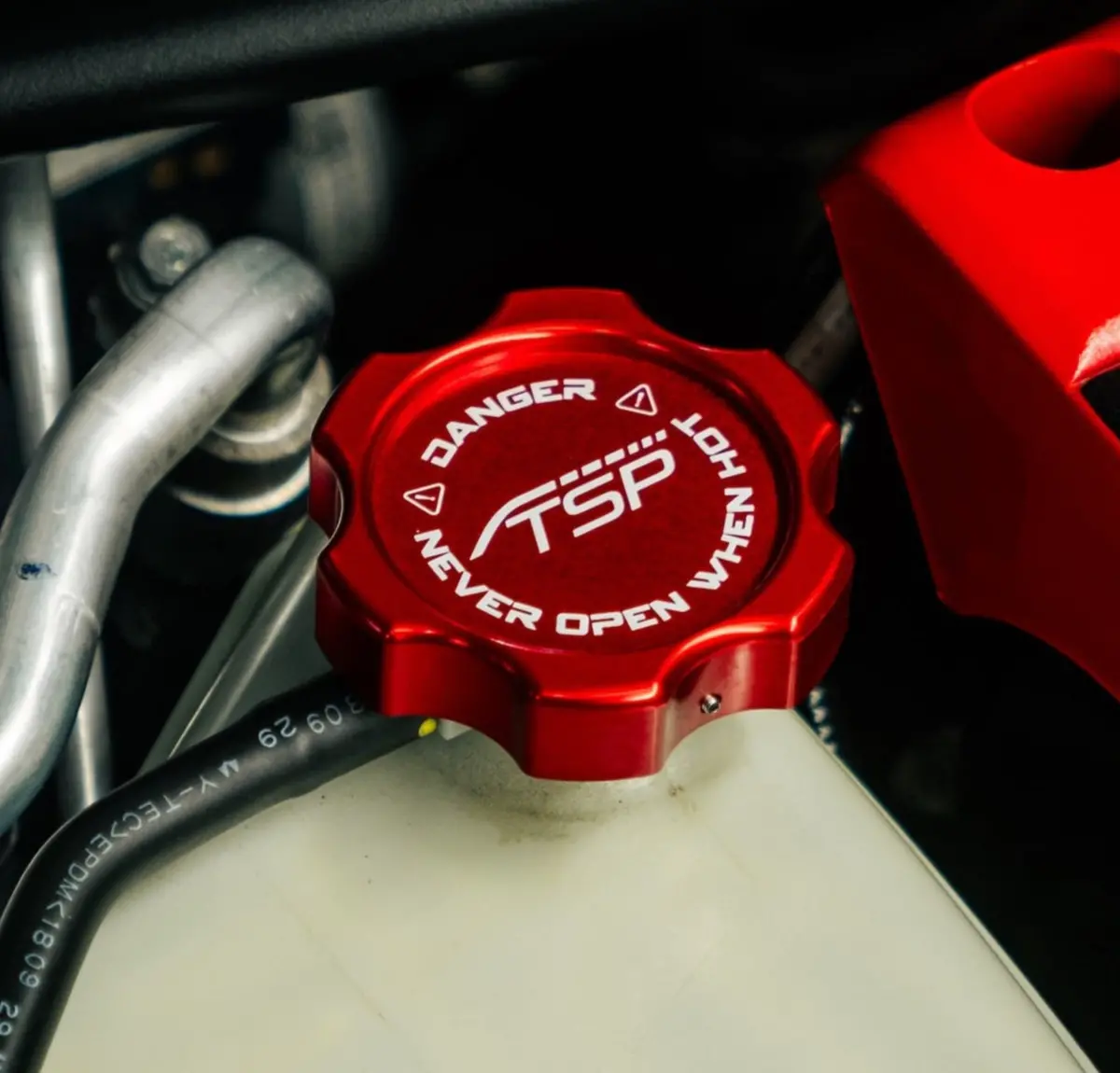 Tsp Billet Radiator Cap Cover For 2017+ Honda Civic Type R / Type S [Fk8/Fl5/De5] 1
