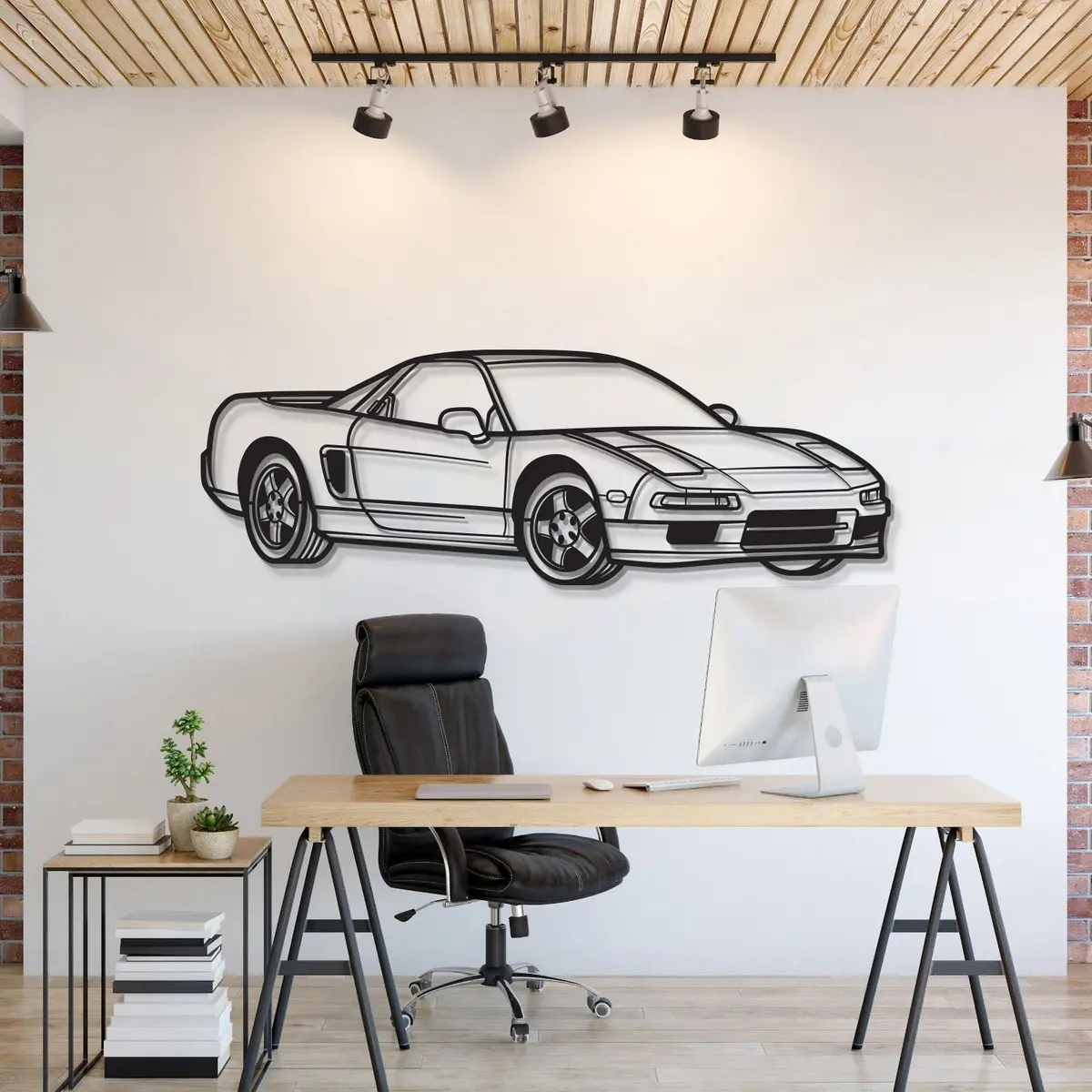 Nsx Perspective Metal Car Wall Art - Mt1128 1