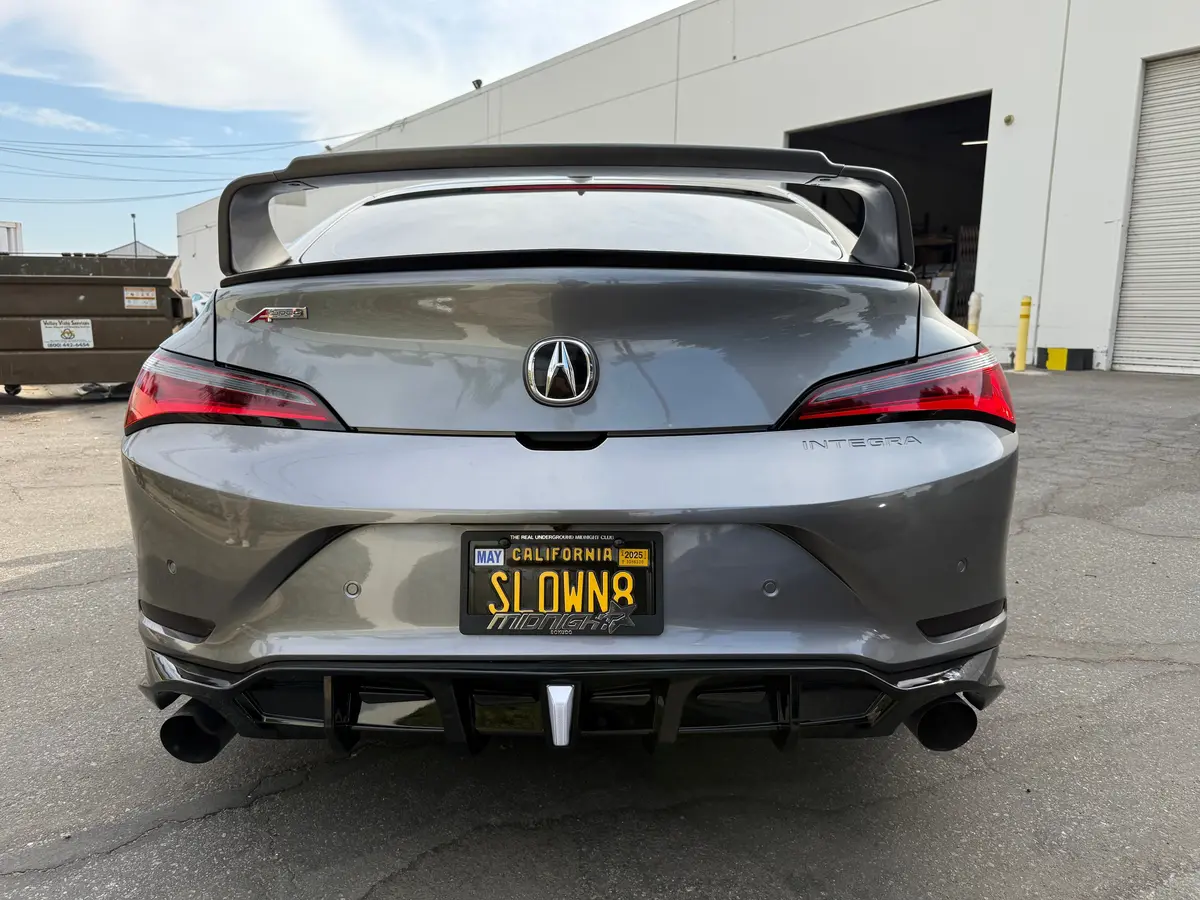Swa Design Gloss Black Rear Diffuser W/ Clear 3Rd Brake Light For 2023+ Acura Integra 1.5T [De4] 1