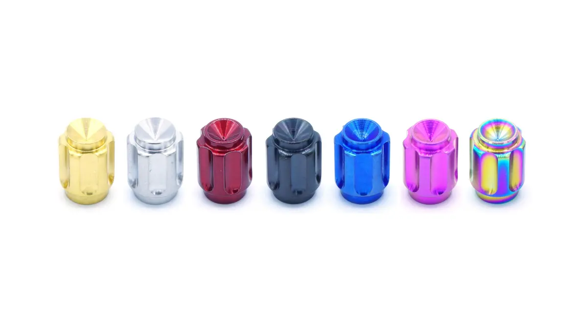 Dress Up Bolts Gear Titanium Valve Stem Caps 1