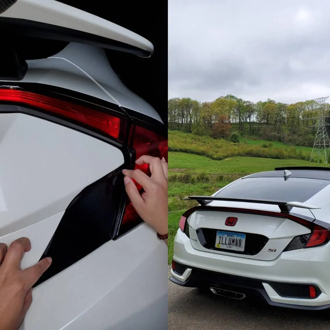 Reverse Tail Light Tint For 2016+ Honda Civic 1