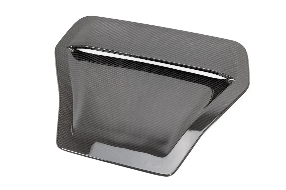 Olm Le Carbon Fiber Hood Scoop Cover - 2017 - 2021 Honda Civic Type R 1