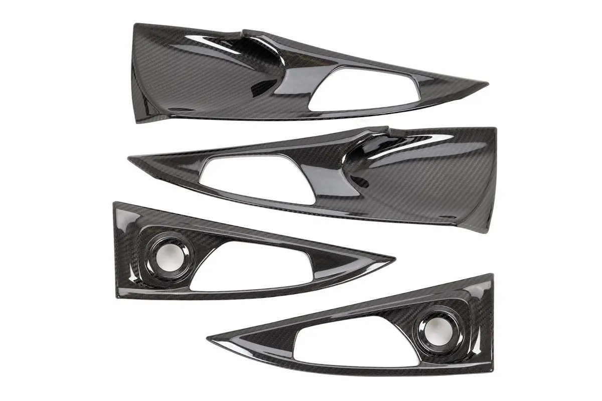 Olm Le Carbon Fiber Interior Door Handle Trim Covers (Full Set) - 2016 - 21 Honda Civic / 2017-21 Honda Civic Type R 1
