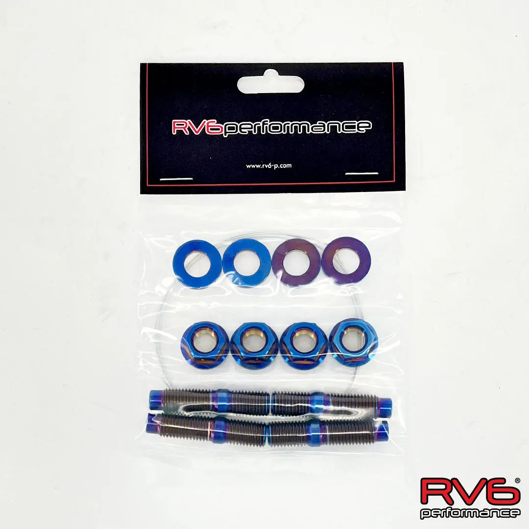 Rv6 M10 X1.25 Titanium Stud Set (4) With Safety Wire 1