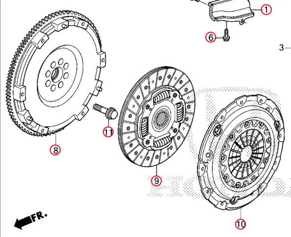 Honda Genuine Clutch Kit For 2022+ Honda Civic Si / 2023+ Acura Integra 1.5T 1