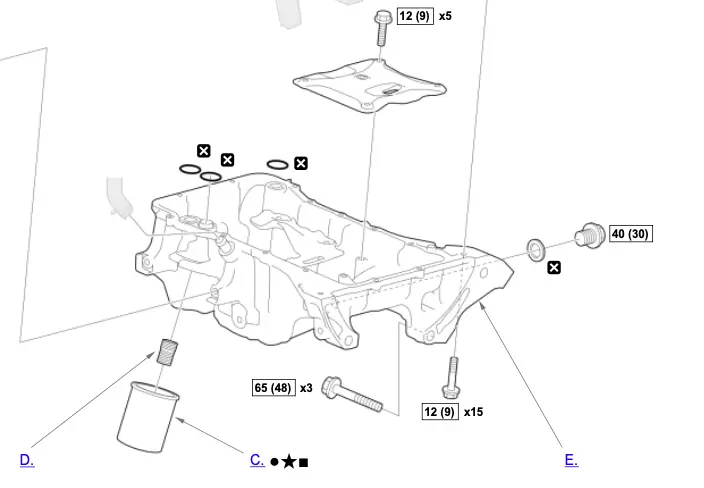 Honda Genuine Oil Pan Reseal Kit For 2016+ Honda Civic/Integra 1.5T 1