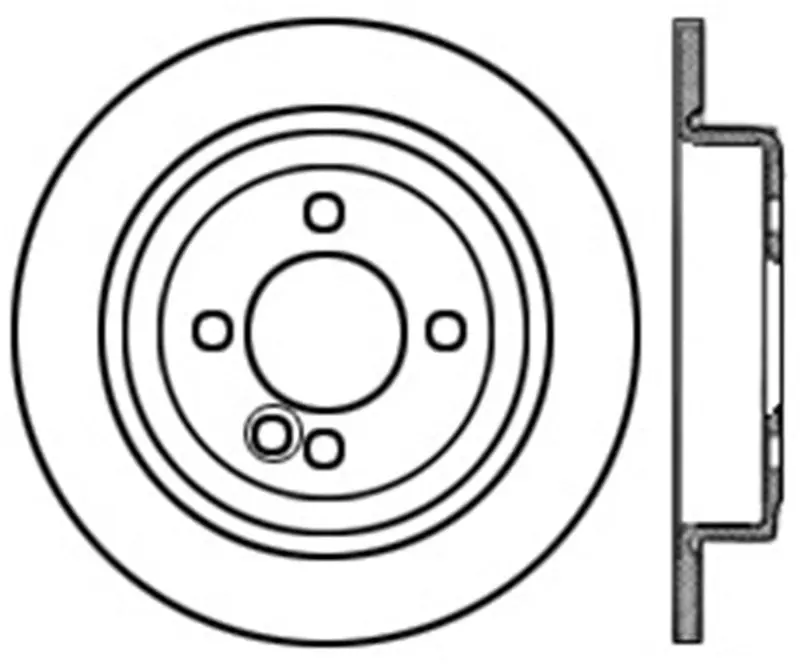 Stoptech 07-09 Mini Cooper/Cooper S Slotted & Drilled Left Rear Rotor 1
