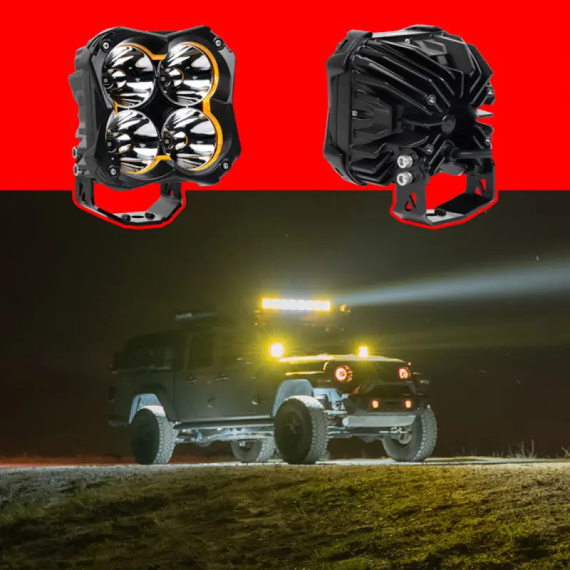 Xk Glow Spot Beam Offroad Cube Light 2Pc 5In 1