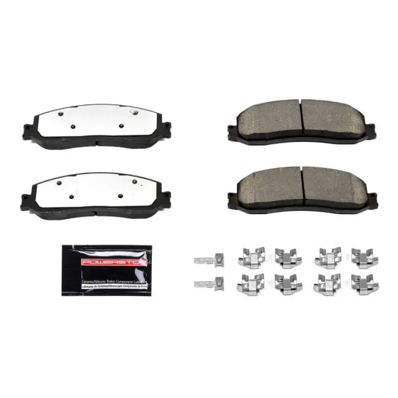 Power Stop 2012 Ford F-250 Super Duty Front Z36 Truck & Tow Brake Pads W/Hardware 1