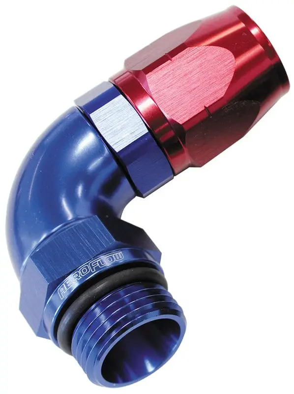 90° Orb Swivel Hose Fitting – -8 Orb To -6An Full-Flow (Af549-06-08) 1