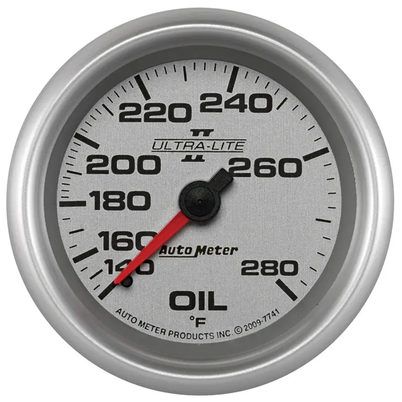 Autometer Gauge Oil Temp 2-5/8In. 140-280 Deg. F Mechanical Ultra-Lite Ii 1