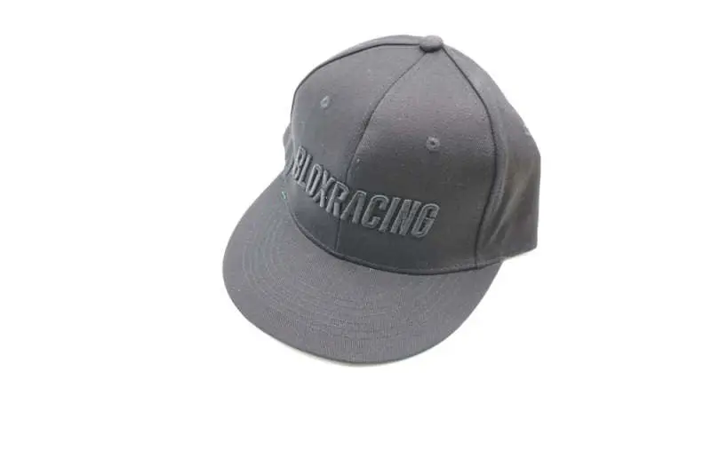 Blox Racing Snapback Cap Black With Black Logo - Blox Racing - New Style Flat Bill 1