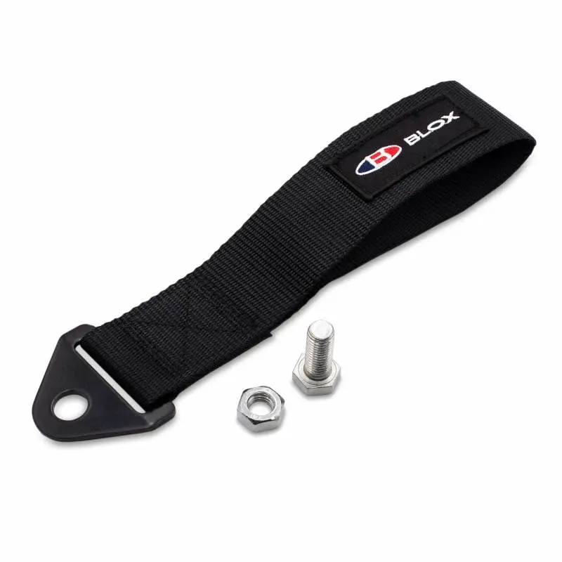 Blox Racing Universal Tow Strap With Blox Logo - Black 1