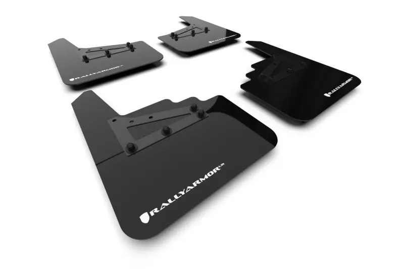 Rally Armor 21-25 Ford F-150 (Excl. Raptor) Black Ur Mud Flap W/White Logo 1